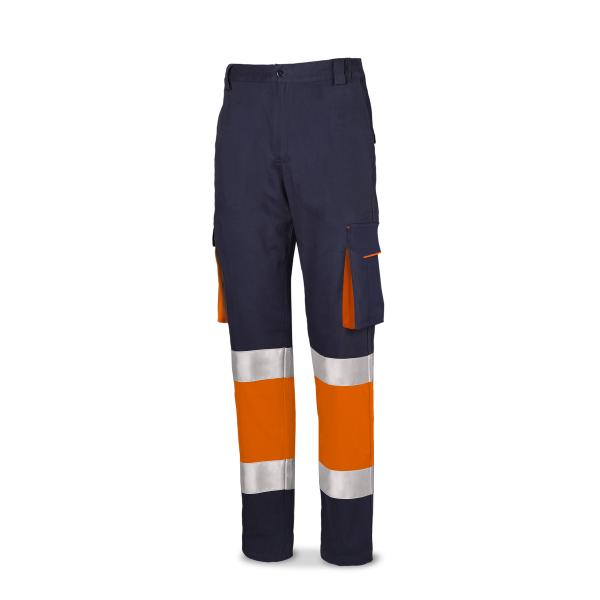 Pantalón bicolor de alta visibilidad poliéster/algodón 240 g. 36