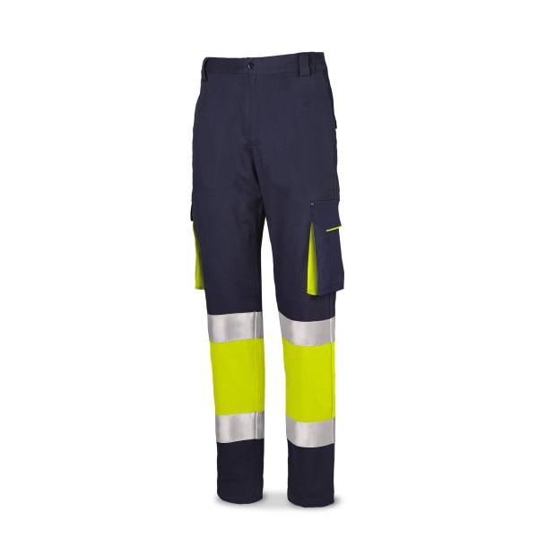 Pantalón bicolor de alta visibilidad poliéster/algodón 240 g. 36