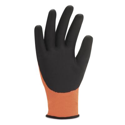 Guante de poliamida y licra naranja recubierto de espuma de nitrilo 7