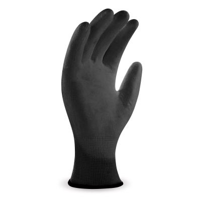 Guante de poliéster negro con recubrimiento de poliuretano negro. 7