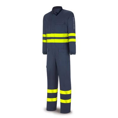 Buzo IGNÍFUGO y ANTIETÁTICO multinorma con cintas reflectantes. Algodón 260 gr. 4850