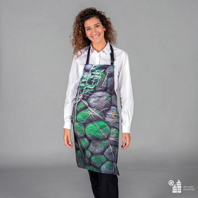 DELANTAL CON PETO ESTAMPADO TEJIDO RECICLADO 80X68 CM