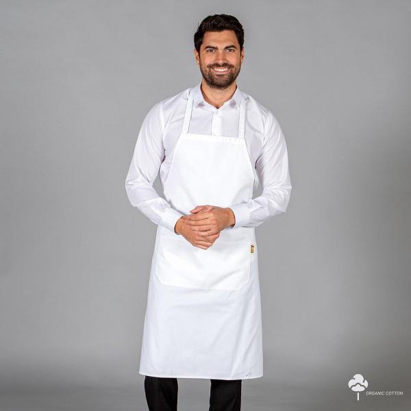 DELANTAL CON PETO TEJIDO ORGANICO 91X74 CM